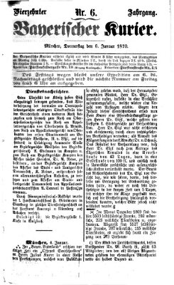 Bayerischer Kurier Donnerstag 6. Januar 1870