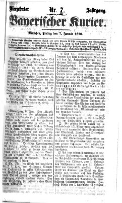 Bayerischer Kurier Freitag 7. Januar 1870