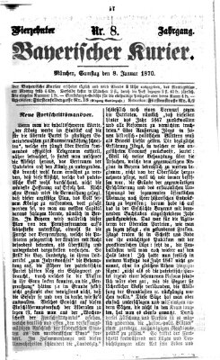 Bayerischer Kurier Samstag 8. Januar 1870