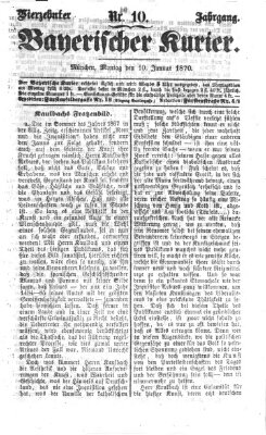 Bayerischer Kurier Montag 10. Januar 1870