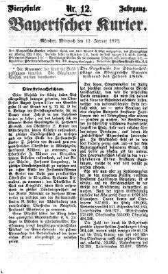 Bayerischer Kurier Mittwoch 12. Januar 1870