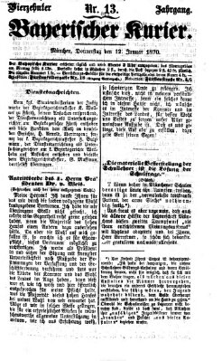 Bayerischer Kurier Donnerstag 13. Januar 1870