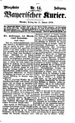 Bayerischer Kurier Freitag 14. Januar 1870