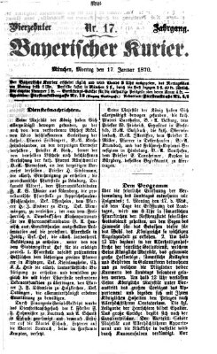 Bayerischer Kurier Montag 17. Januar 1870