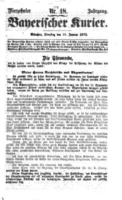 Bayerischer Kurier Dienstag 18. Januar 1870