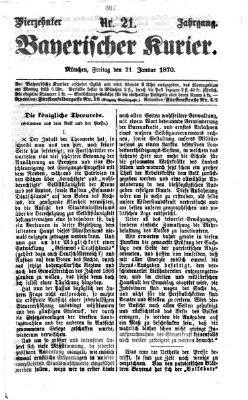 Bayerischer Kurier Freitag 21. Januar 1870