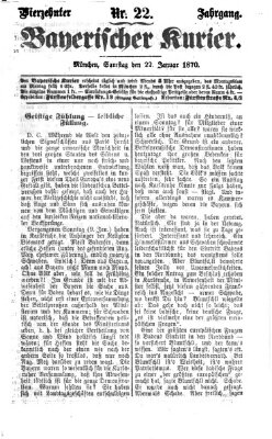 Bayerischer Kurier Samstag 22. Januar 1870