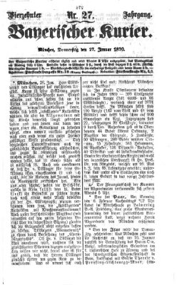 Bayerischer Kurier Donnerstag 27. Januar 1870