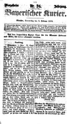 Bayerischer Kurier Donnerstag 3. Februar 1870