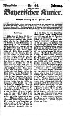 Bayerischer Kurier Sonntag 13. Februar 1870