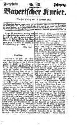 Bayerischer Kurier Freitag 18. Februar 1870