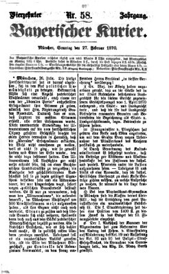 Bayerischer Kurier Sonntag 27. Februar 1870