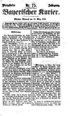 Bayerischer Kurier Mittwoch 16. März 1870