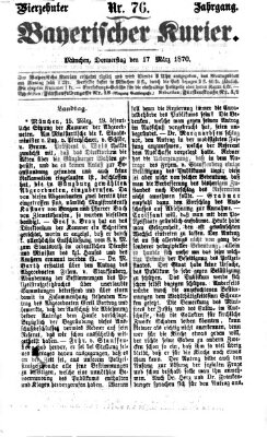 Bayerischer Kurier Donnerstag 17. März 1870