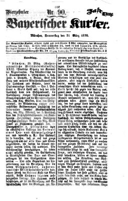 Bayerischer Kurier Donnerstag 31. März 1870