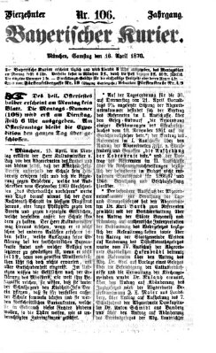 Bayerischer Kurier Samstag 16. April 1870