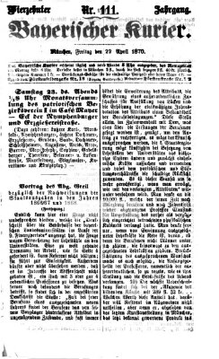 Bayerischer Kurier Freitag 22. April 1870