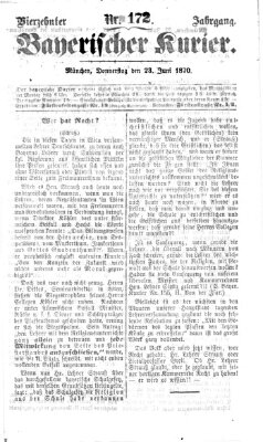 Bayerischer Kurier Donnerstag 23. Juni 1870