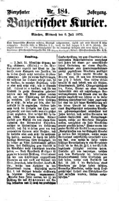 Bayerischer Kurier Mittwoch 6. Juli 1870