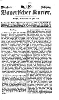 Bayerischer Kurier Mittwoch 13. Juli 1870