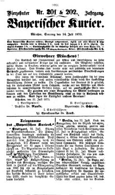 Bayerischer Kurier Sonntag 24. Juli 1870