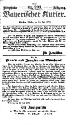 Bayerischer Kurier Dienstag 26. Juli 1870