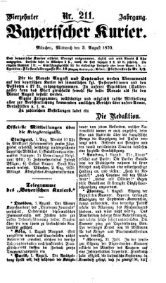 Bayerischer Kurier Mittwoch 3. August 1870