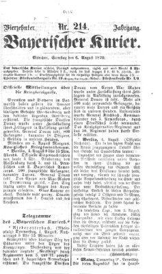 Bayerischer Kurier Samstag 6. August 1870