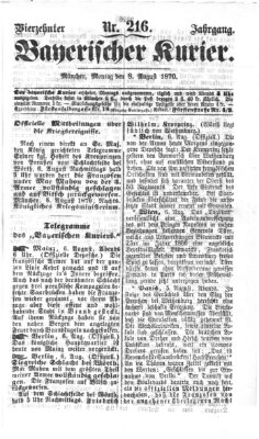 Bayerischer Kurier Montag 8. August 1870