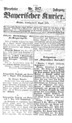 Bayerischer Kurier Dienstag 9. August 1870