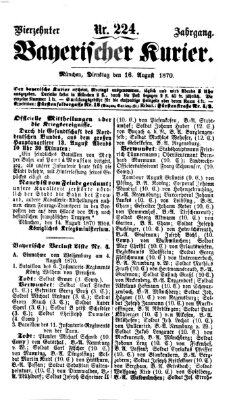 Bayerischer Kurier Dienstag 16. August 1870