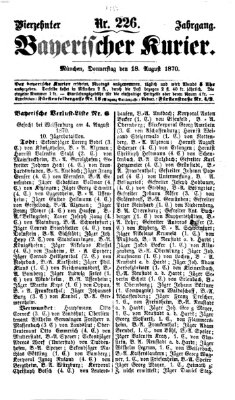 Bayerischer Kurier Donnerstag 18. August 1870