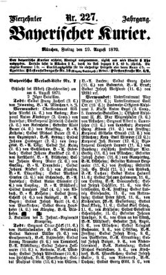 Bayerischer Kurier Freitag 19. August 1870