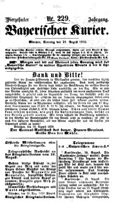 Bayerischer Kurier Sonntag 21. August 1870