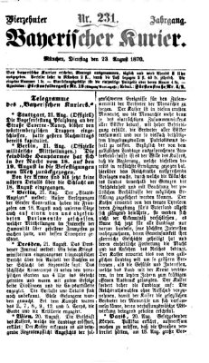 Bayerischer Kurier Dienstag 23. August 1870