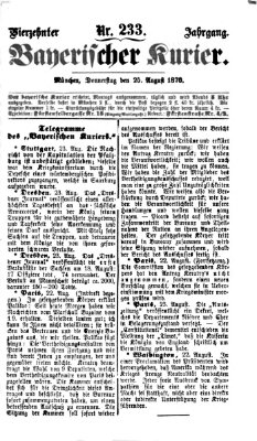 Bayerischer Kurier Donnerstag 25. August 1870