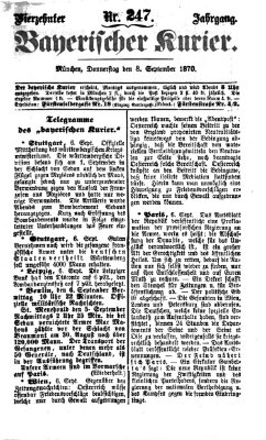 Bayerischer Kurier Donnerstag 8. September 1870