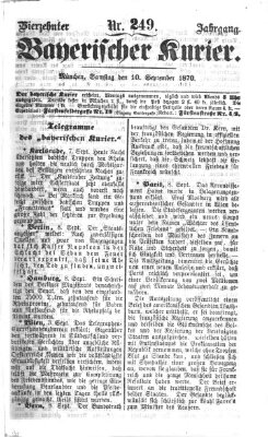 Bayerischer Kurier Samstag 10. September 1870