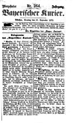 Bayerischer Kurier Sonntag 25. September 1870