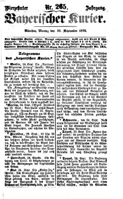 Bayerischer Kurier Montag 26. September 1870