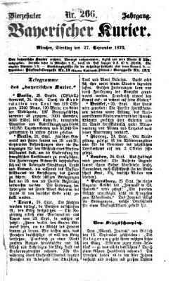 Bayerischer Kurier Dienstag 27. September 1870