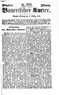 Bayerischer Kurier Mittwoch 5. Oktober 1870