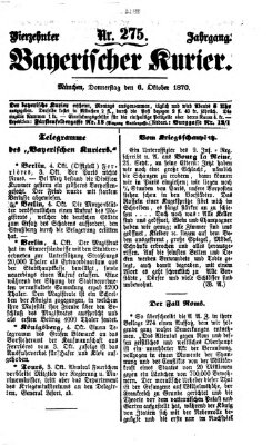 Bayerischer Kurier Donnerstag 6. Oktober 1870