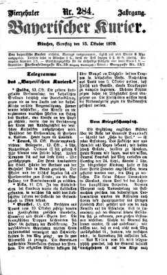 Bayerischer Kurier Samstag 15. Oktober 1870