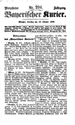 Bayerischer Kurier Dienstag 25. Oktober 1870