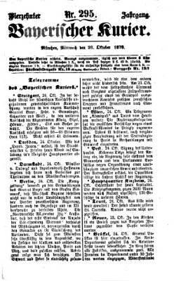 Bayerischer Kurier Mittwoch 26. Oktober 1870