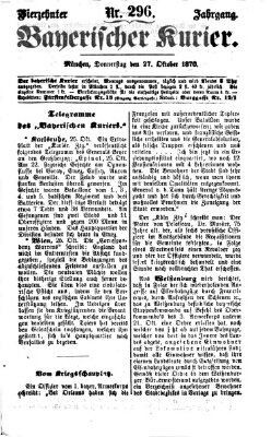 Bayerischer Kurier Donnerstag 27. Oktober 1870