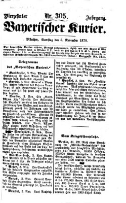 Bayerischer Kurier Samstag 5. November 1870