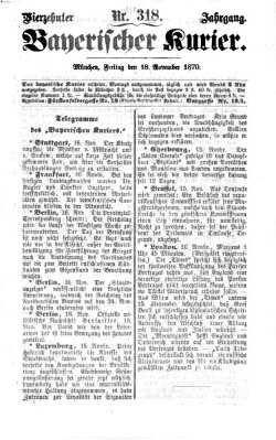 Bayerischer Kurier Freitag 18. November 1870