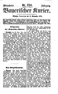 Bayerischer Kurier Donnerstag 24. November 1870